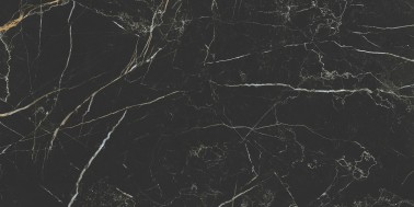 Carrelage Sol / Mur Imitation Marbre Noir Grand format 60x120 Grain Poli Effet Miroir Spiciféra Night Lux APE