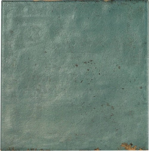 Faïence format carré couleur vert 13,8 x 13,8 cm effet usé style zellige Collection Memphis InstaHouse Carmen Tennessee