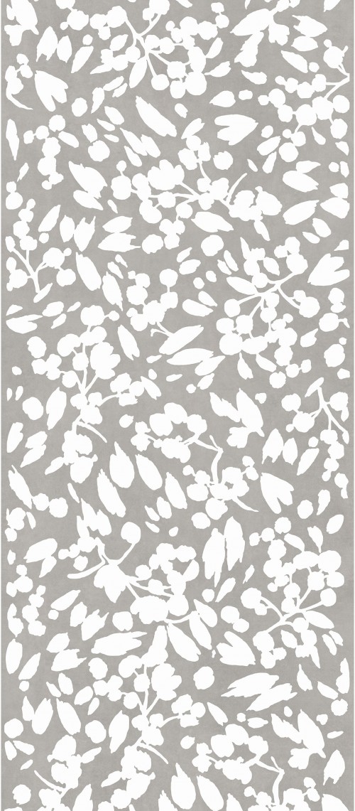 Carrelage Sol / Mur Aspect Ciment Grand Format 120x280 Ultramince Liège Cendre Motif feuilles InstaHouse WORK APE