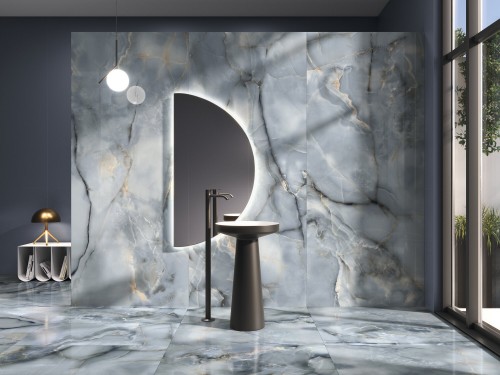 Carrelage Sol Effet Marbre Coloré Ciel 120x280 Conus InstaHouse CONICE APE mur sol salle de bain